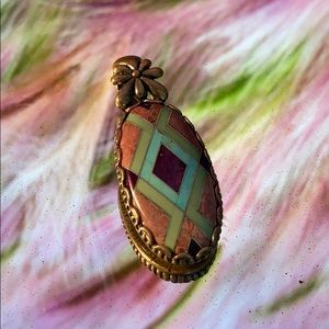 Vintage 925 CP stone pendant